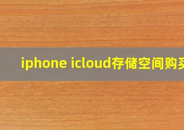 iphone icloud存储空间购买